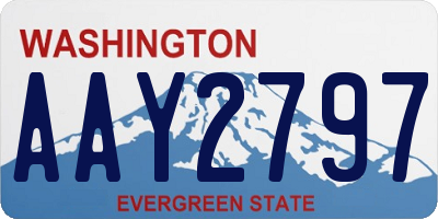 WA license plate AAY2797