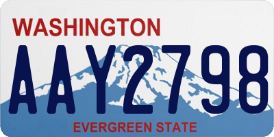 WA license plate AAY2798