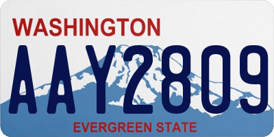 WA license plate AAY2809