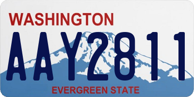 WA license plate AAY2811