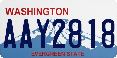 WA license plate AAY2818