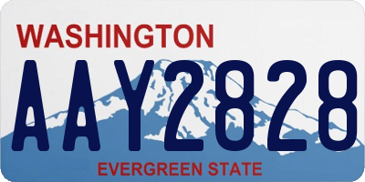 WA license plate AAY2828