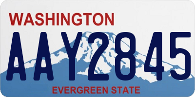 WA license plate AAY2845
