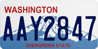 WA license plate AAY2847