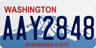 WA license plate AAY2848