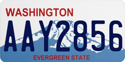 WA license plate AAY2856