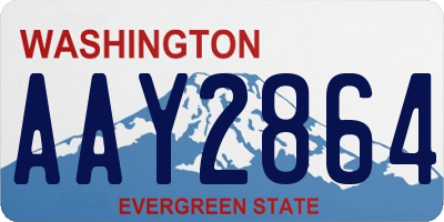 WA license plate AAY2864