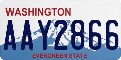 WA license plate AAY2866