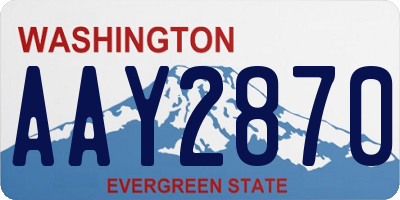 WA license plate AAY2870
