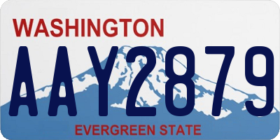 WA license plate AAY2879
