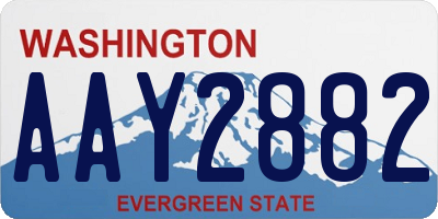 WA license plate AAY2882