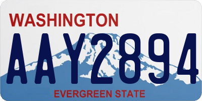 WA license plate AAY2894