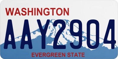 WA license plate AAY2904