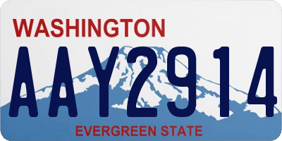 WA license plate AAY2914