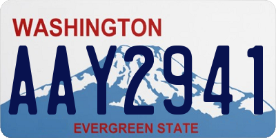 WA license plate AAY2941