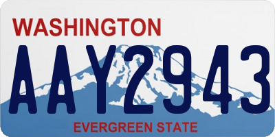 WA license plate AAY2943