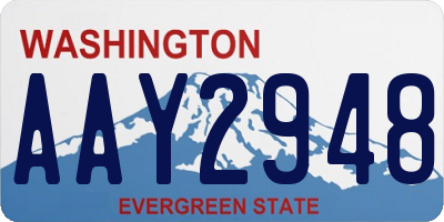 WA license plate AAY2948