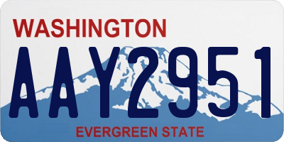 WA license plate AAY2951
