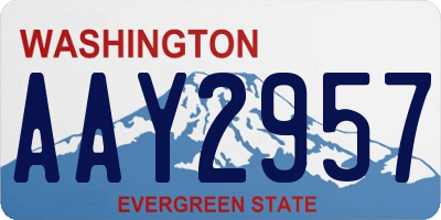 WA license plate AAY2957