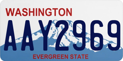 WA license plate AAY2969
