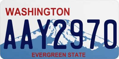 WA license plate AAY2970