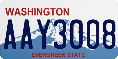 WA license plate AAY3008