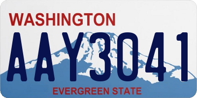 WA license plate AAY3041