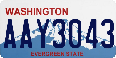WA license plate AAY3043