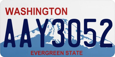 WA license plate AAY3052