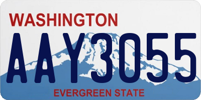 WA license plate AAY3055