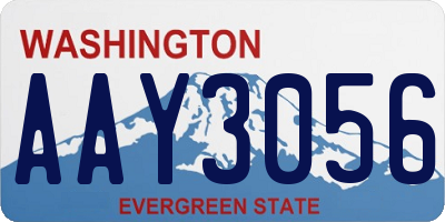 WA license plate AAY3056