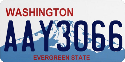 WA license plate AAY3066