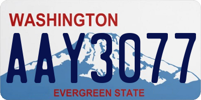 WA license plate AAY3077