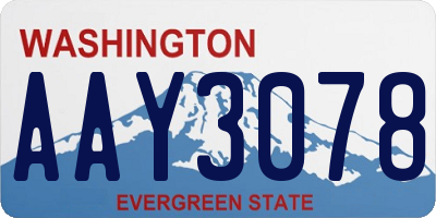 WA license plate AAY3078