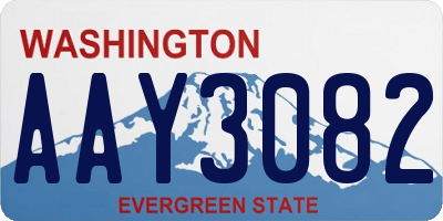 WA license plate AAY3082