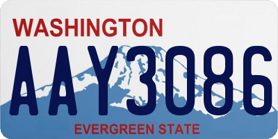 WA license plate AAY3086
