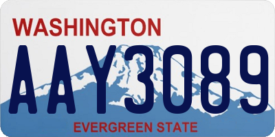 WA license plate AAY3089