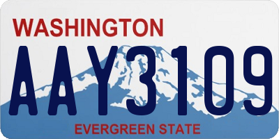 WA license plate AAY3109