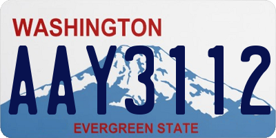 WA license plate AAY3112