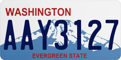 WA license plate AAY3127