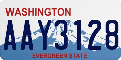 WA license plate AAY3128