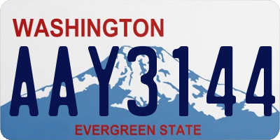 WA license plate AAY3144