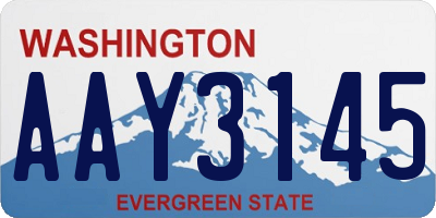 WA license plate AAY3145