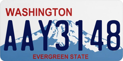 WA license plate AAY3148