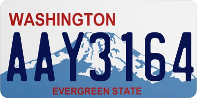 WA license plate AAY3164