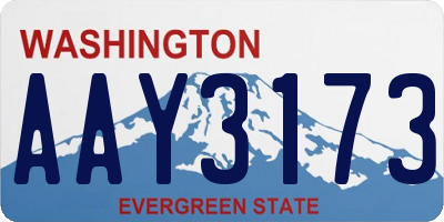WA license plate AAY3173