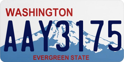 WA license plate AAY3175