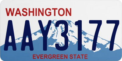 WA license plate AAY3177