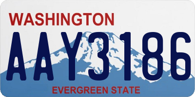 WA license plate AAY3186