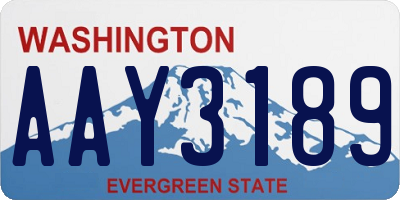WA license plate AAY3189